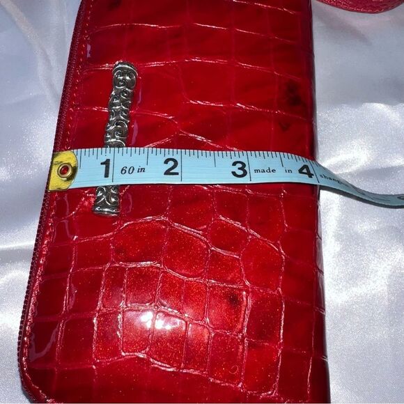 Brighton Red Croc-Embossed Organizer Wallet Crossbody - Picture 13 of 13